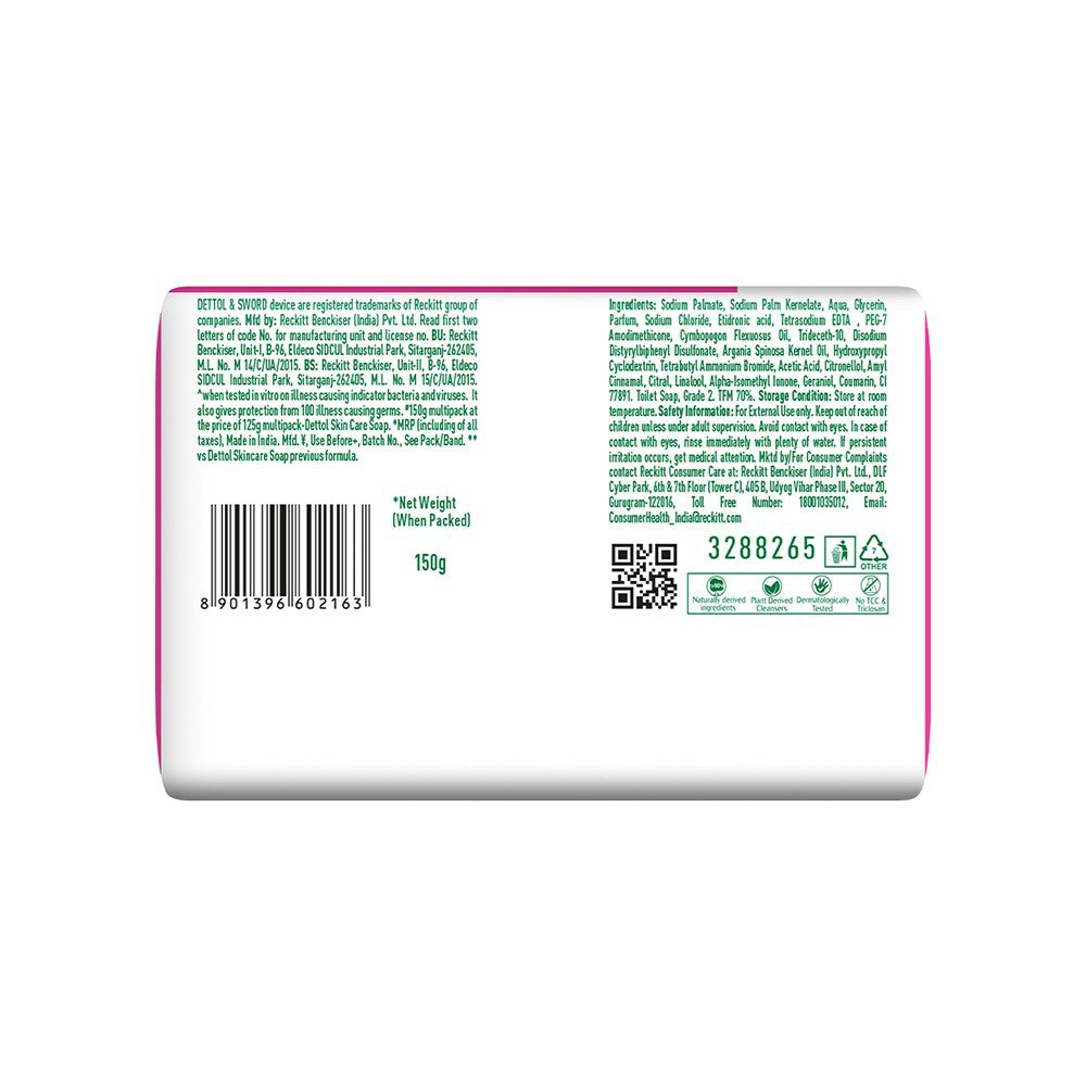 Dettol Skincare Moisturizing Soap (4 x 150 g) : 4 x 150 g