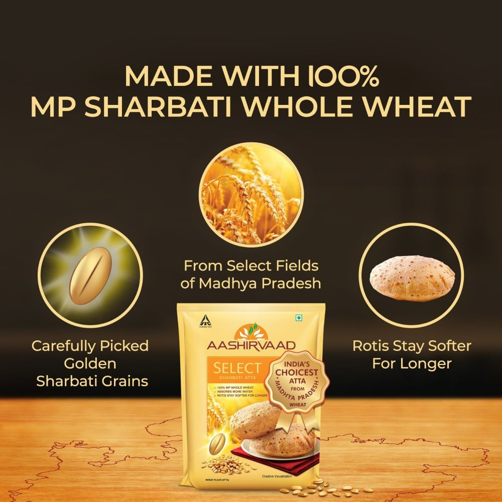 Aashirvaad Select 100% MP Sharbati Atta : 2 kg