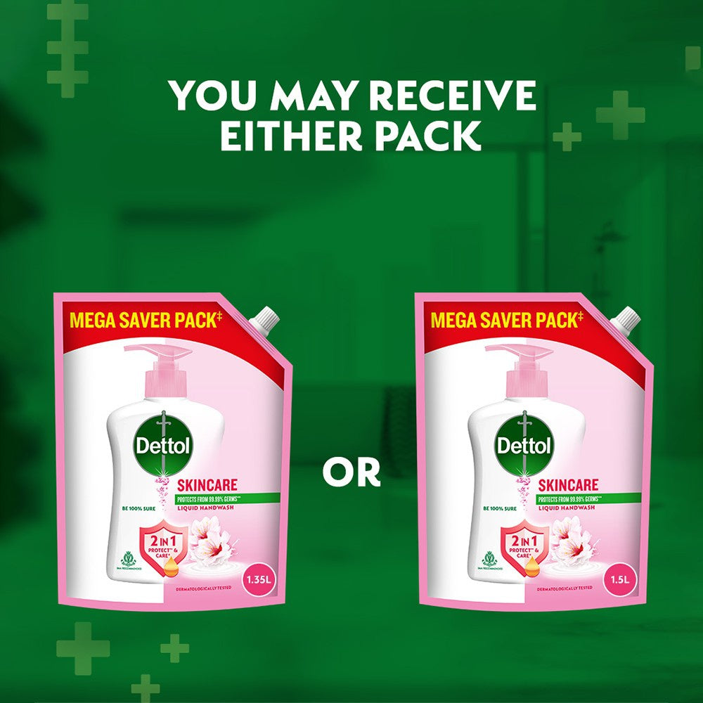 Dettol Liquid Hand Wash Refill Pouch - Moisturizing Skincare : 1.35 ltr