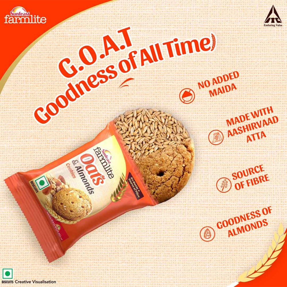 Sunfeast Farmlite Oats & Almonds Cookies : 300 g