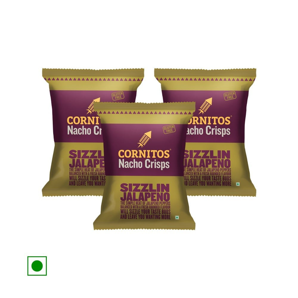 Cornitos Sizzlin Jalapeno Nachos - Pack of 3 : 3 x 150 g