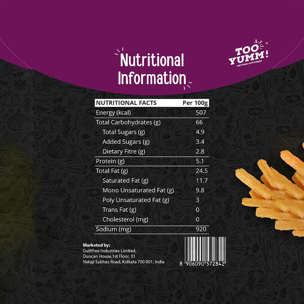 Too Yumm Baked Potato Stix Aloo Chaat Crisps - Buy 2 Get 1 Free : 2 x 70 g + 1 x 70 g