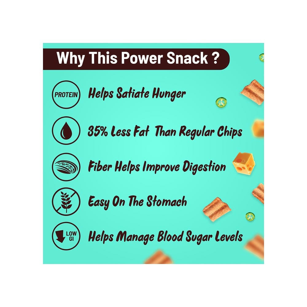 RiteBite Max Protein Cheese & Jalapeno Chips - Pack of 4 : 4 x 60 g