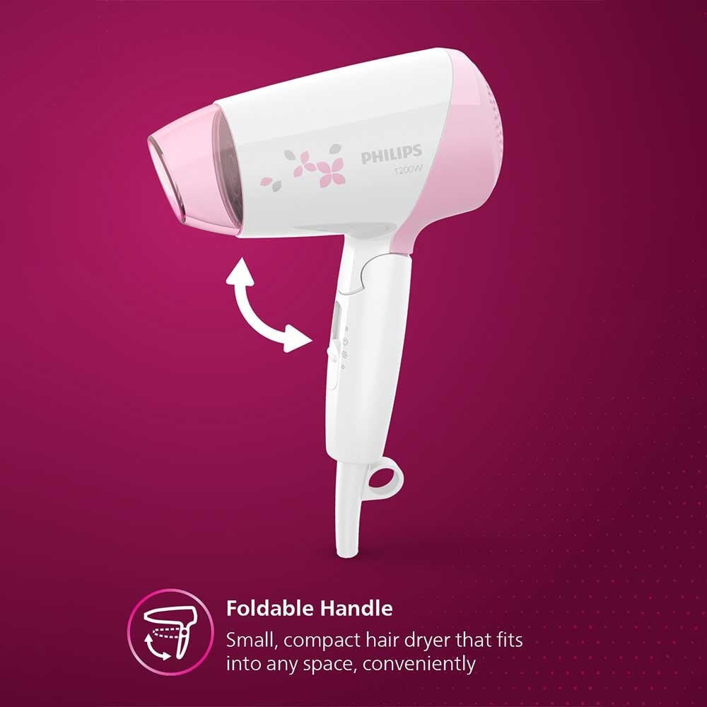 Philips HP8120/00 Thermoprotect Hair Dryer (White & Pink, 1200W) : 1 unit