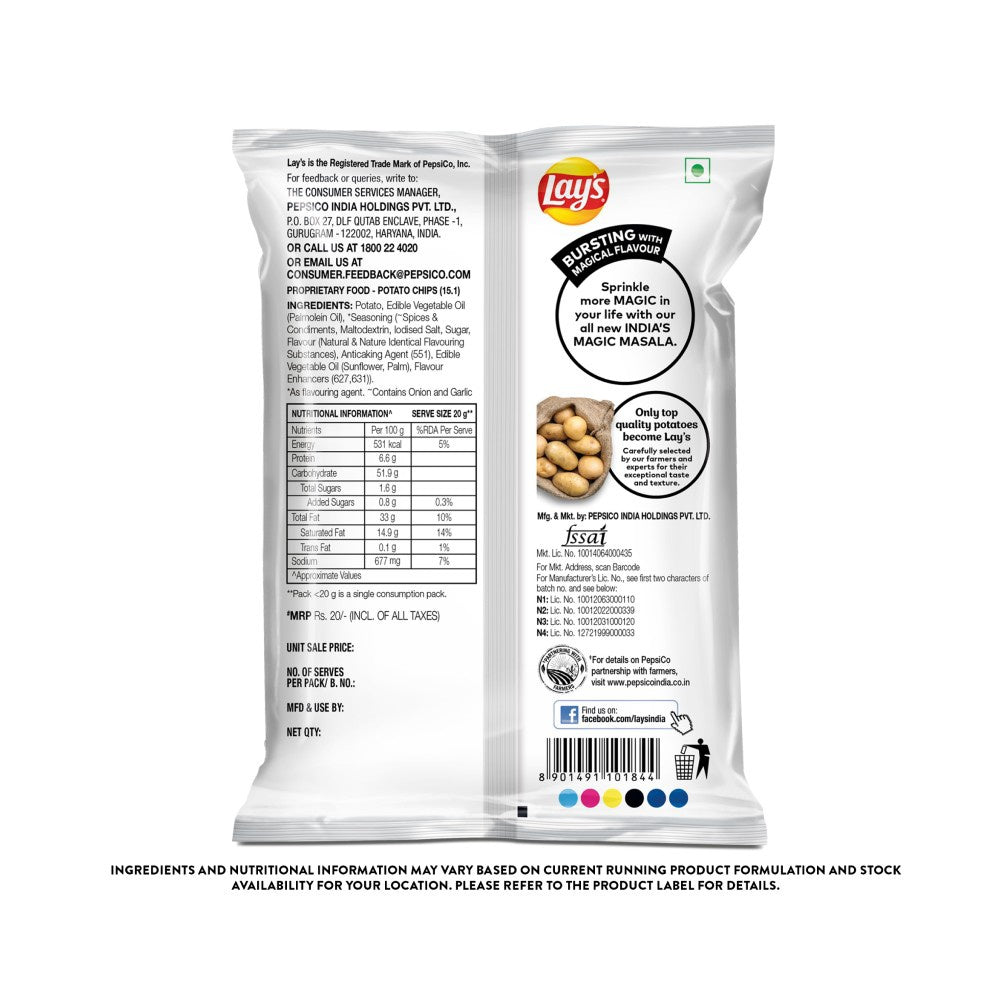 Lay's India's Magic Masala Potato Chips : 48 g