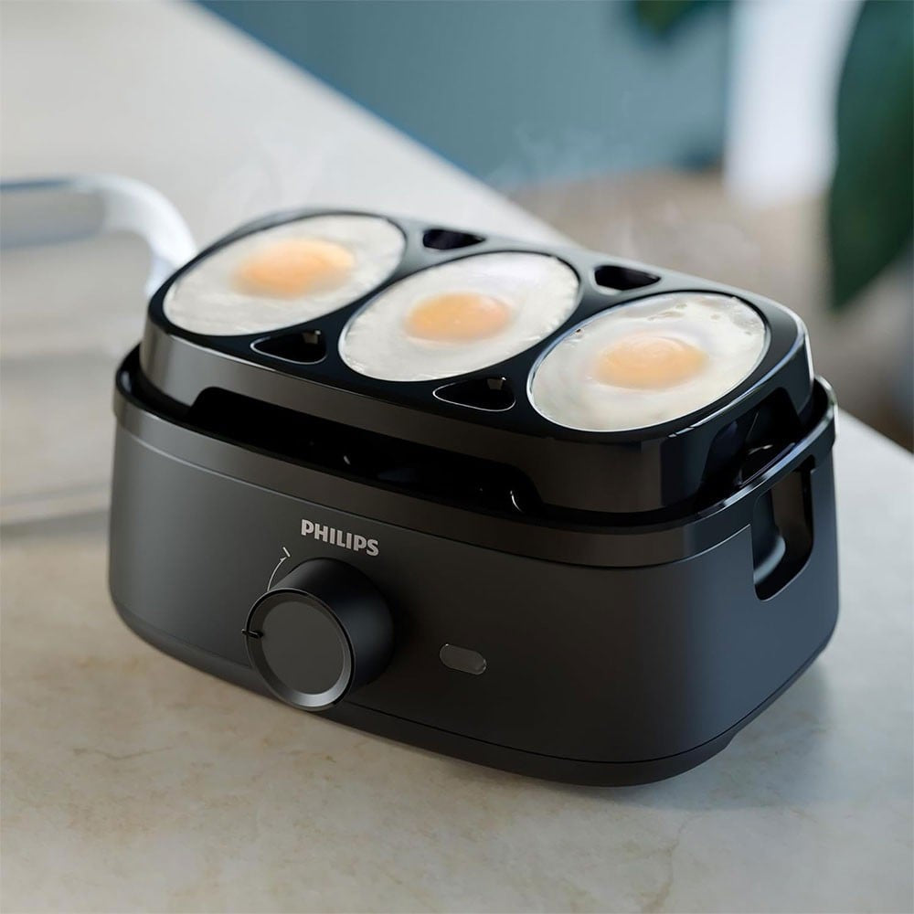 Philips Egg Boiler for Up to 6 Eggs (400 W, HD9137/90, Black) : 1 unit