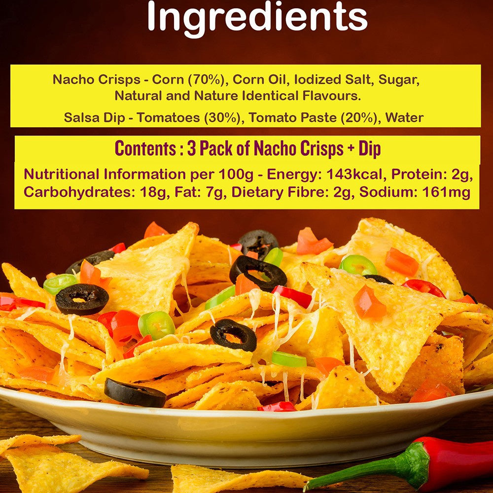 Cornitos Nachos & Salsa Combo - Pack of 2 : 2 x 3 x 55 g + 50 g