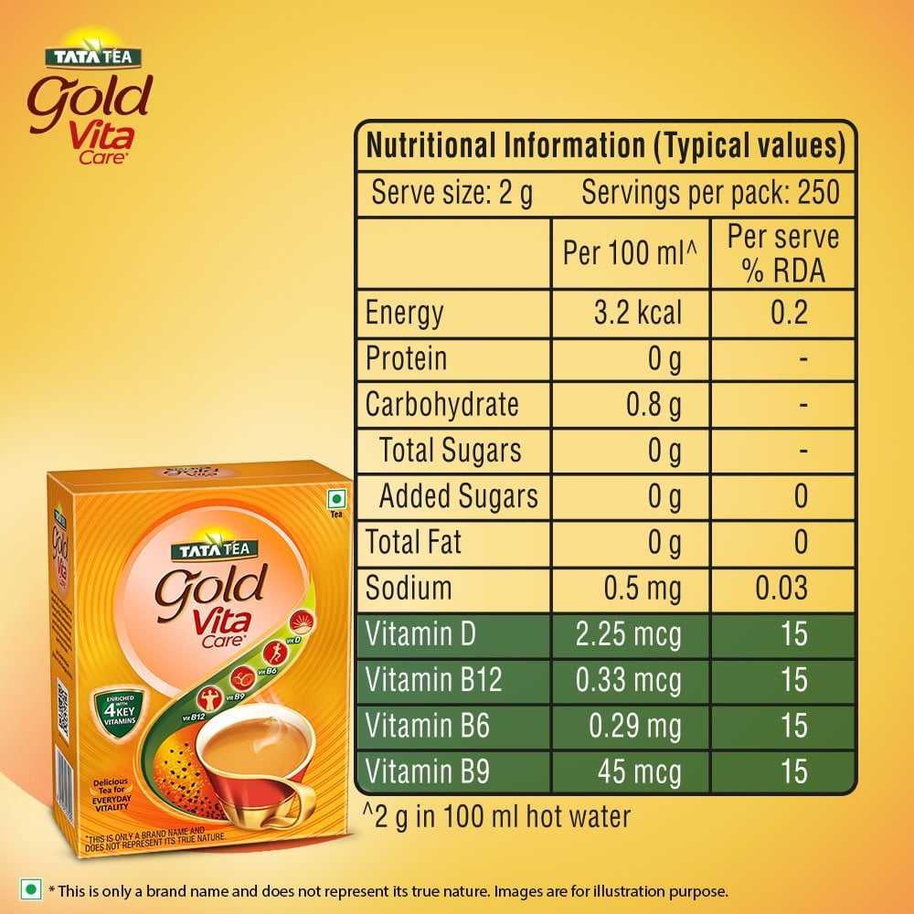 Tata Tea Gold Vita Care Tea : 500 g