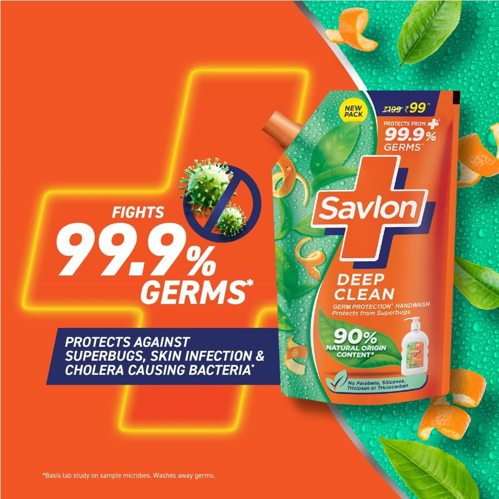 Savlon Deep Clean Germ Protection Liquid Hand Wash Refill : 675 ml