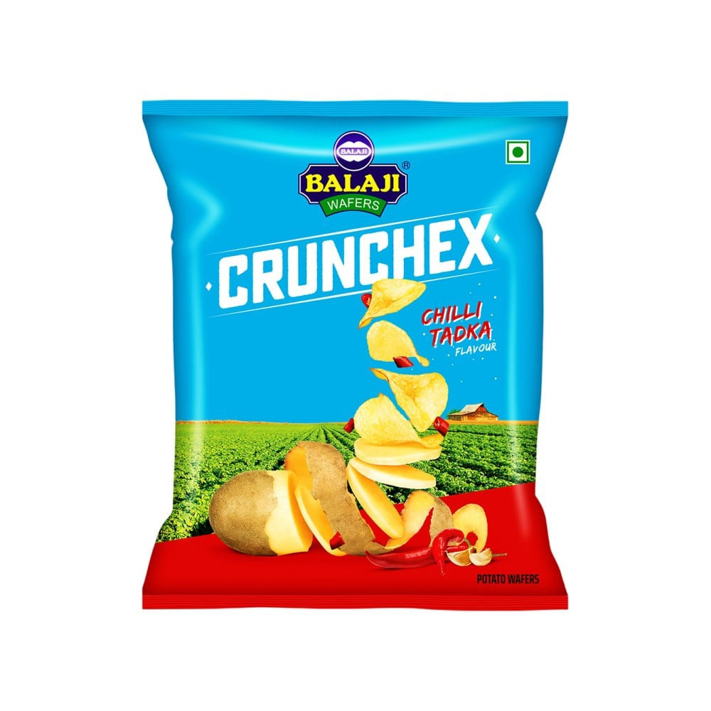 Balaji Crunchex Chilli Tadka Potato Wafers : 135 g