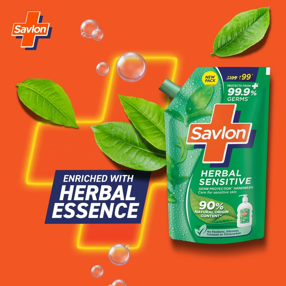 Savlon Herbal Sensitive Hand Wash (Refill) : 675 ml