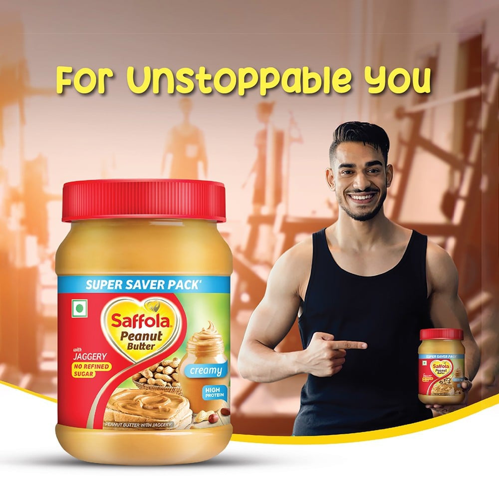 Saffola Crunchy Peanut Butter With Jaggery : 350 g