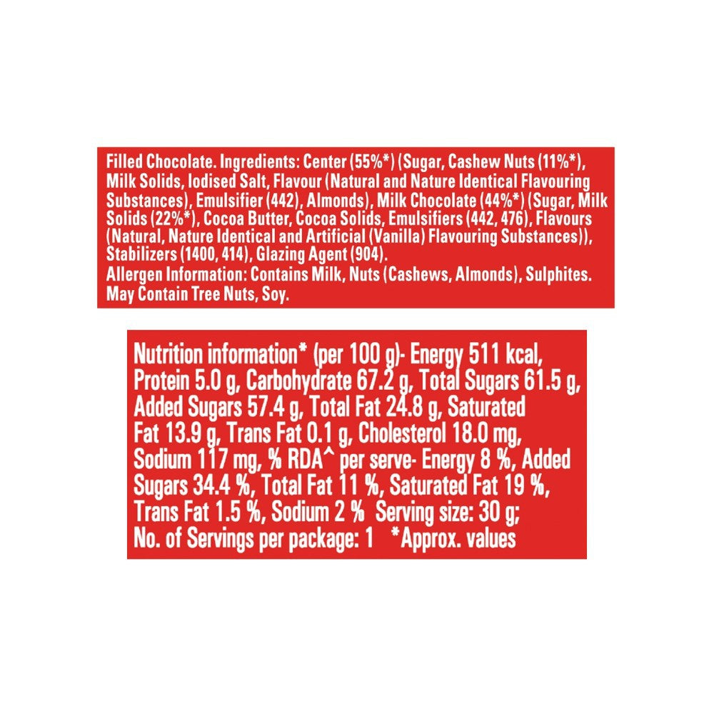 Cadbury Nutties Shaped Chocolates : 30 g