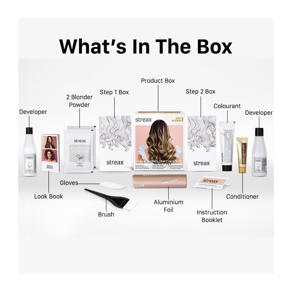 Streax Highlighting Hair Colour Kit (Soft Blonde) : 1 kit