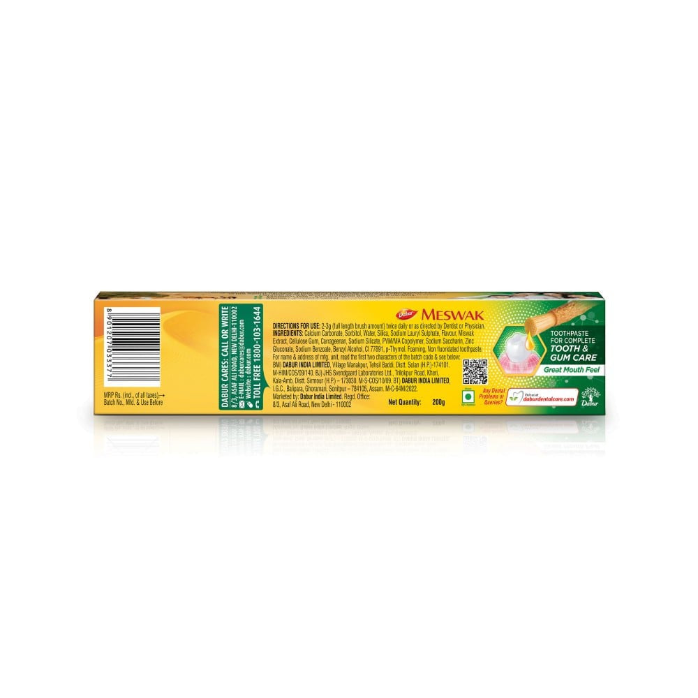 Dabur Meswak Complete Tooth & Gum Care Herbal Toothpaste : 200 g