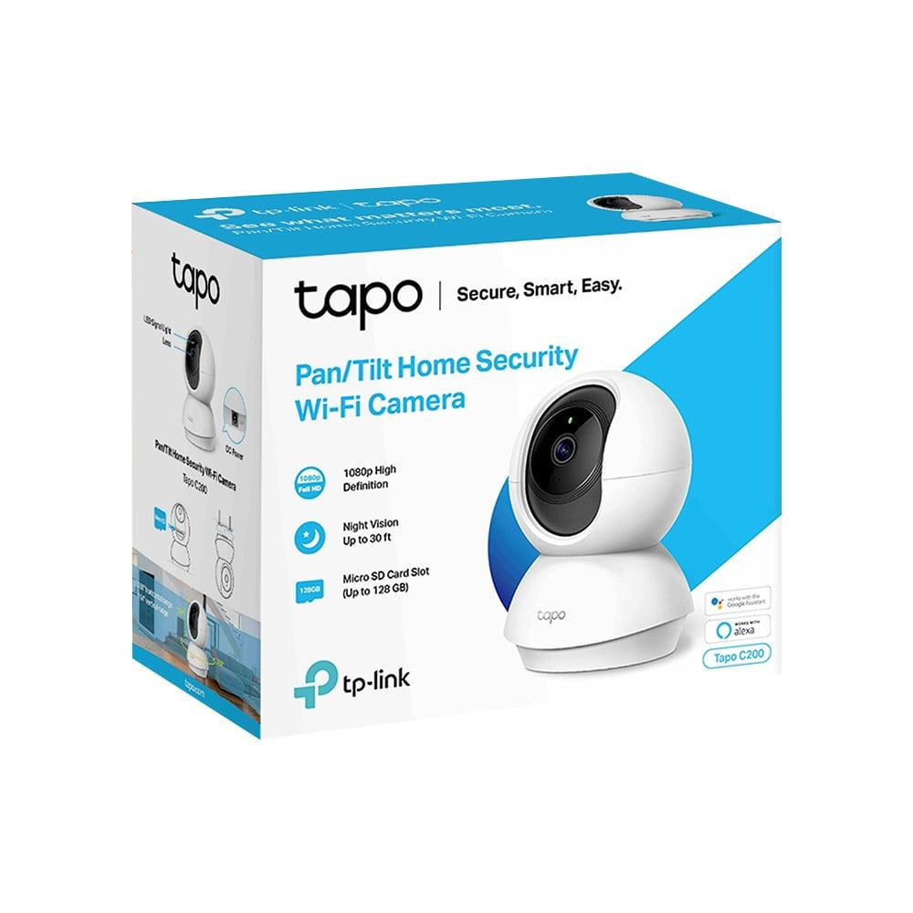 TP-LINK Tapo C200 Pan/tilt Wi-fi Smart Home Security Camera 1080p 2MP (White) : 1 unit