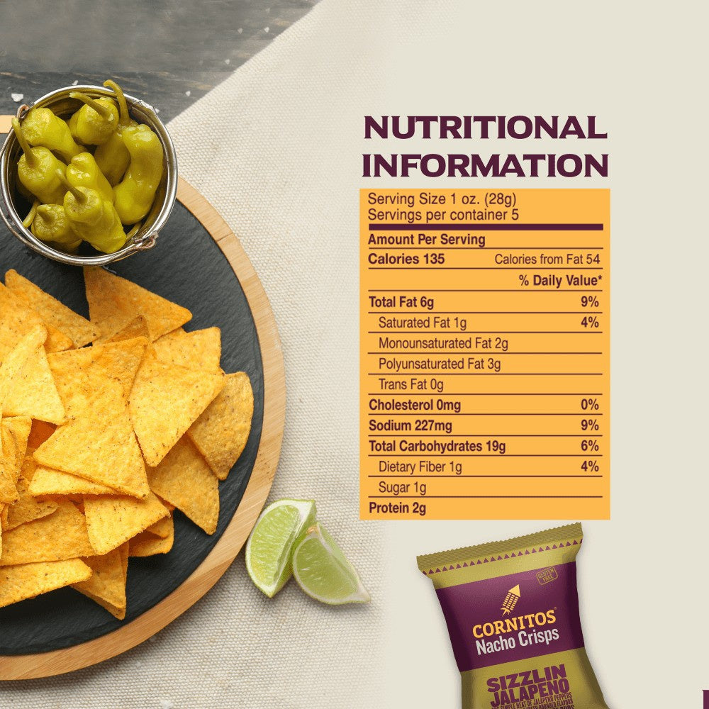 Cornitos Sizzlin Jalapeno Nachos - Pack of 3 : 3 x 150 g
