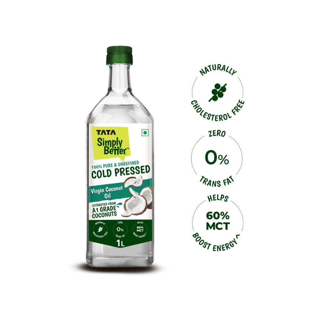 Tata 100% Pure Cold Pressed Virgin Coconut Oil : 1 ltr
