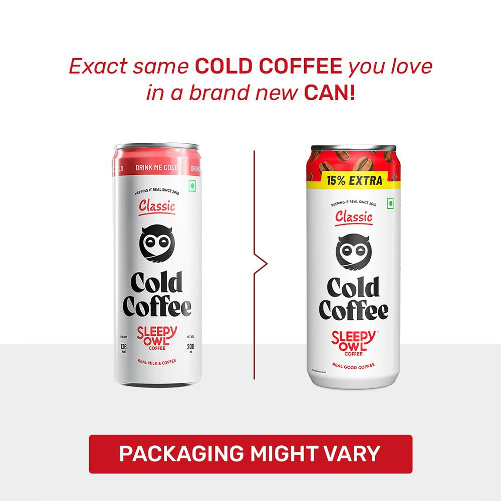 Sleepy Owl Classic Cold Coffee Can - Pack of 3 : 3 x 200 ml