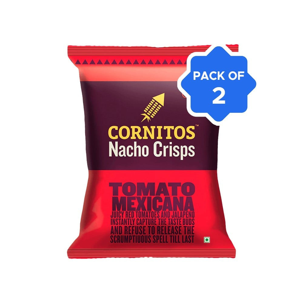 Cornitos Tomato Mexicana Nachos Crisps - Pack of 2 : 2 x 150 g