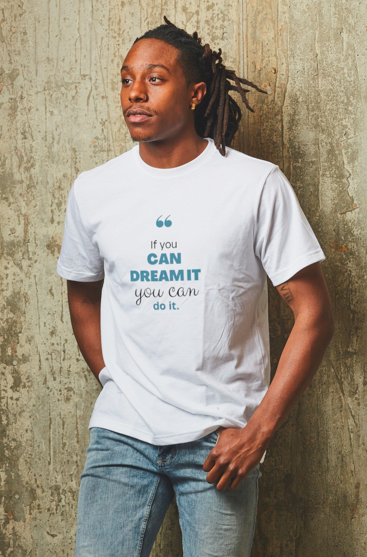 Prithvi Enterprises "If You can Dream of it You can Do It" Printed T-shirt - White, Round Neck - Prithvi Enterprises