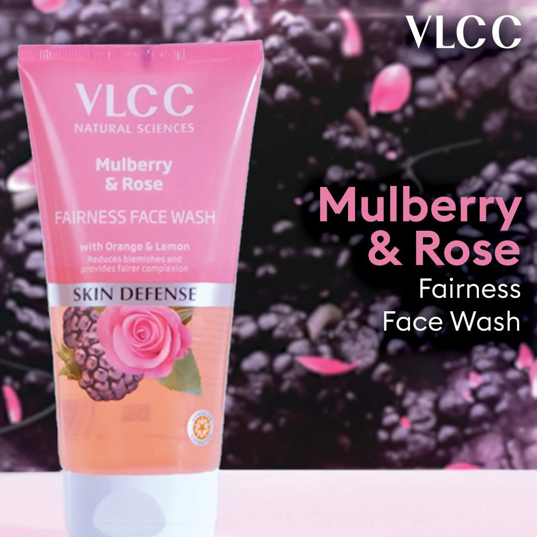 VLCC Mulberry & Rose Fairness Face Wash - Buy 1 Get 1 Free : 2x150 ml