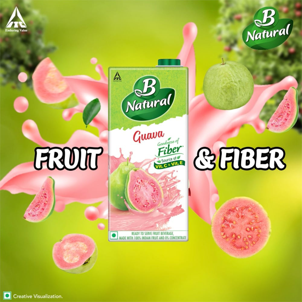 B Natural Guava Juice : 1 ltr