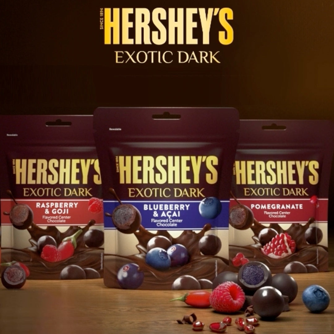 Hershey's Exotic Dark Dark Chocolate Pack (Blueberry & Acai) : 100 g