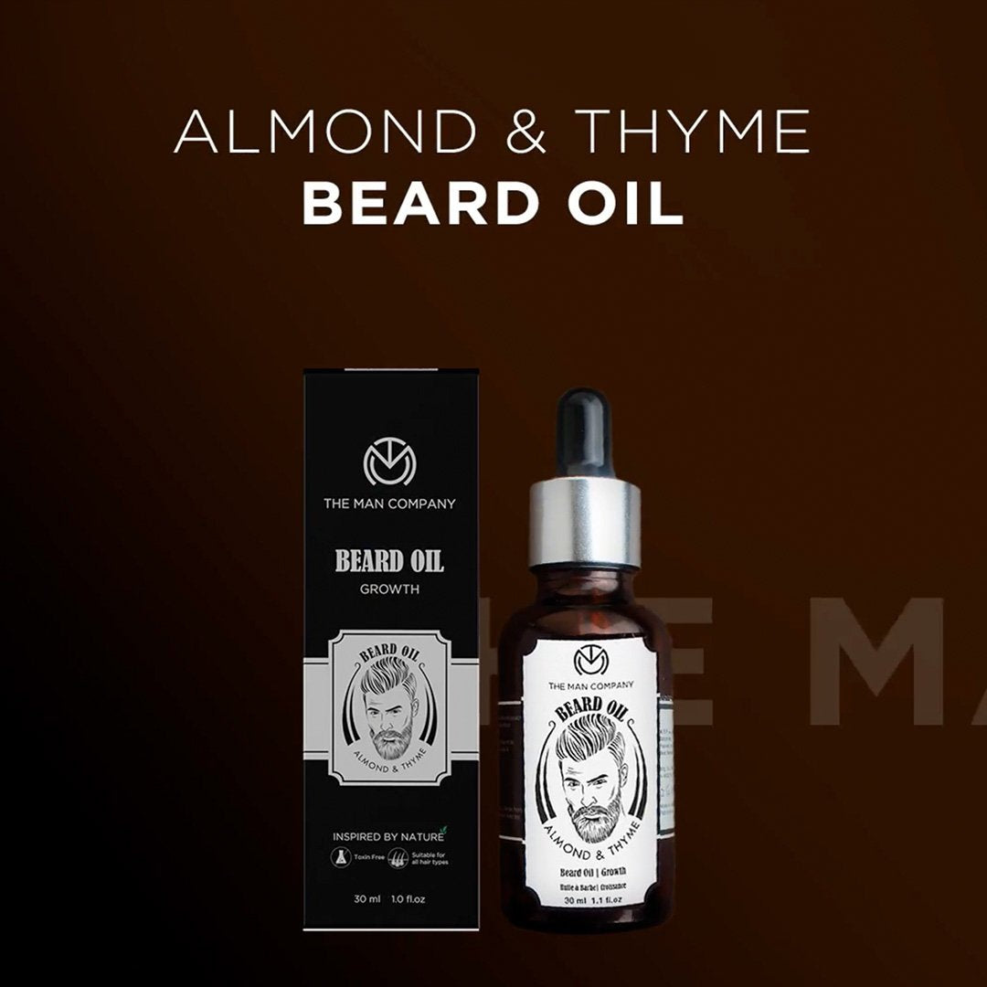 The Man Company Almond & Thyme Growth Beard Oil : 30 ml