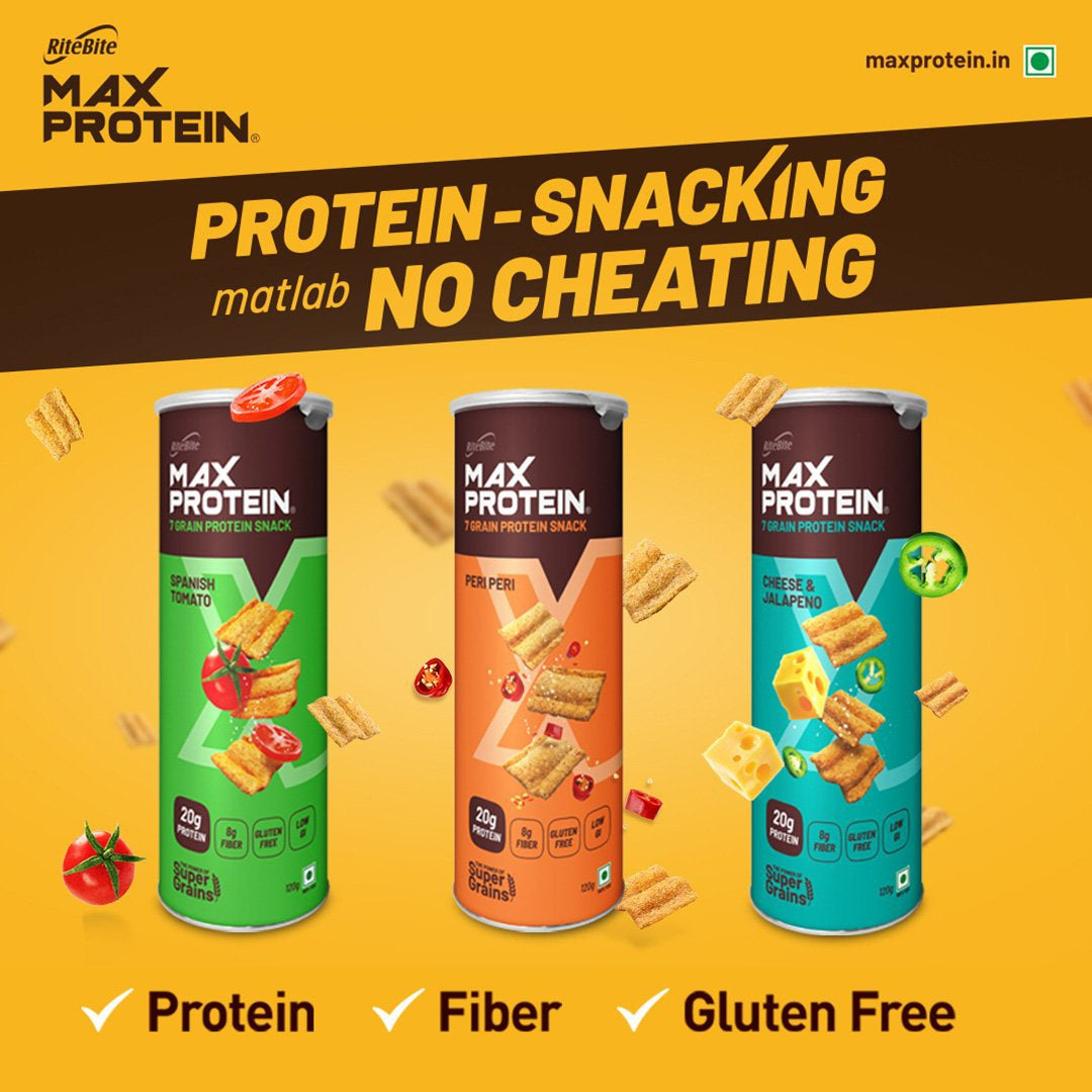 RiteBite Max Protein Peri Peri Chips : 60 g