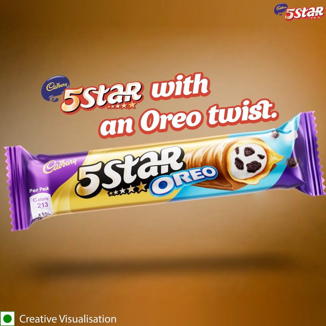 Cadbury 5 Star Oreo Chocolate Filled Bar : 42 g