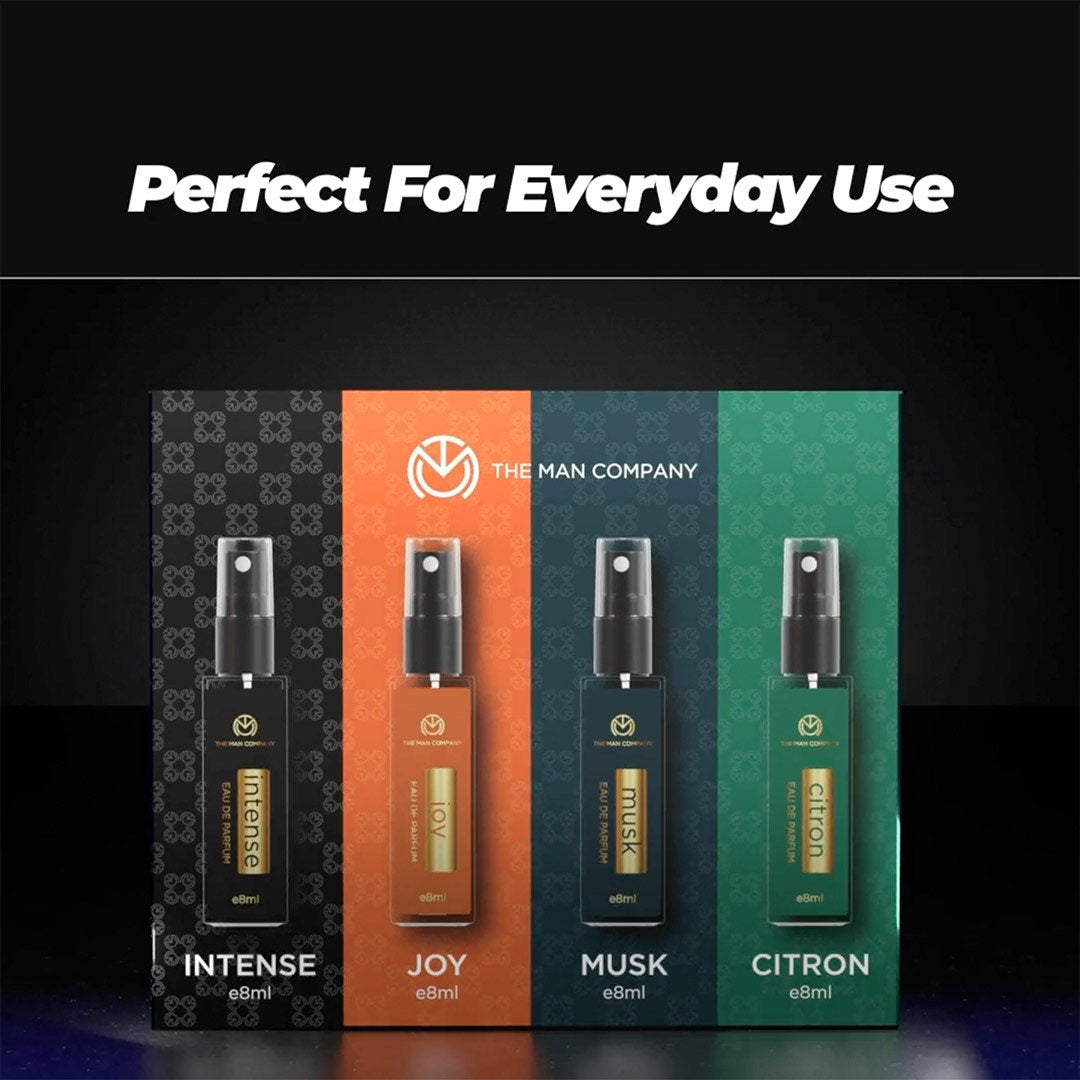 The Man Company Premium Men's Perfume Gift Set : 1 Pack (4 x 8 ml)