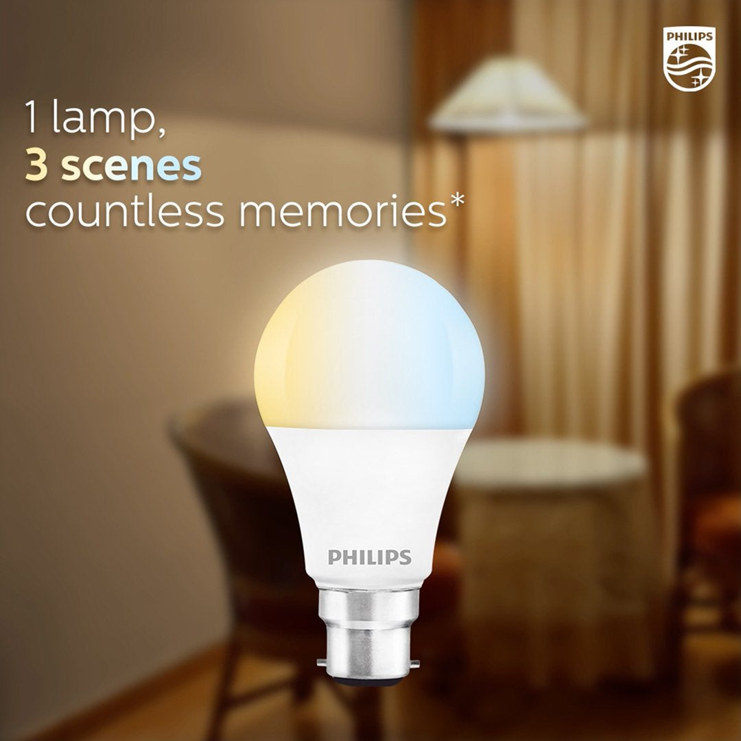 Philips Lighting SceneSwitch 10W LED Bulb (3 Colors in 1 LED Bulb, Tunable White) (White) : 1 unit