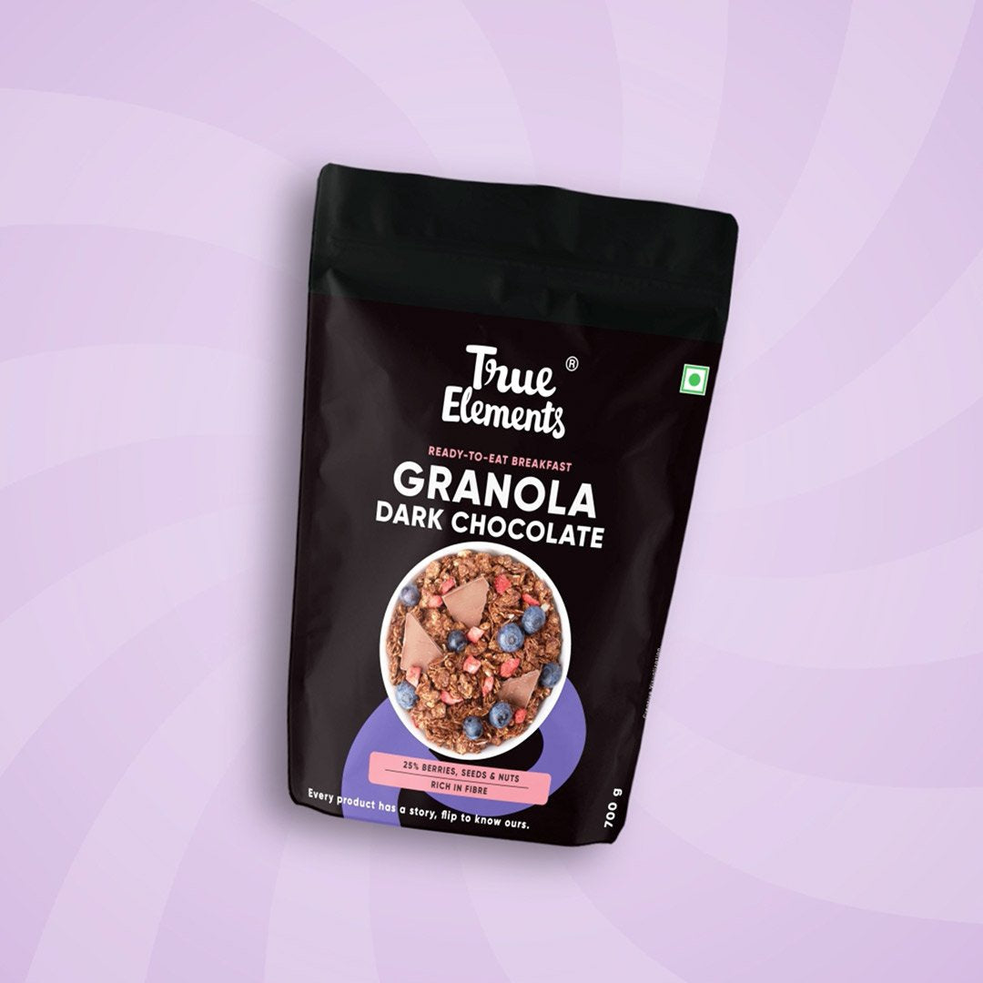 True Elements Dark Chocolate Granola : 400 g