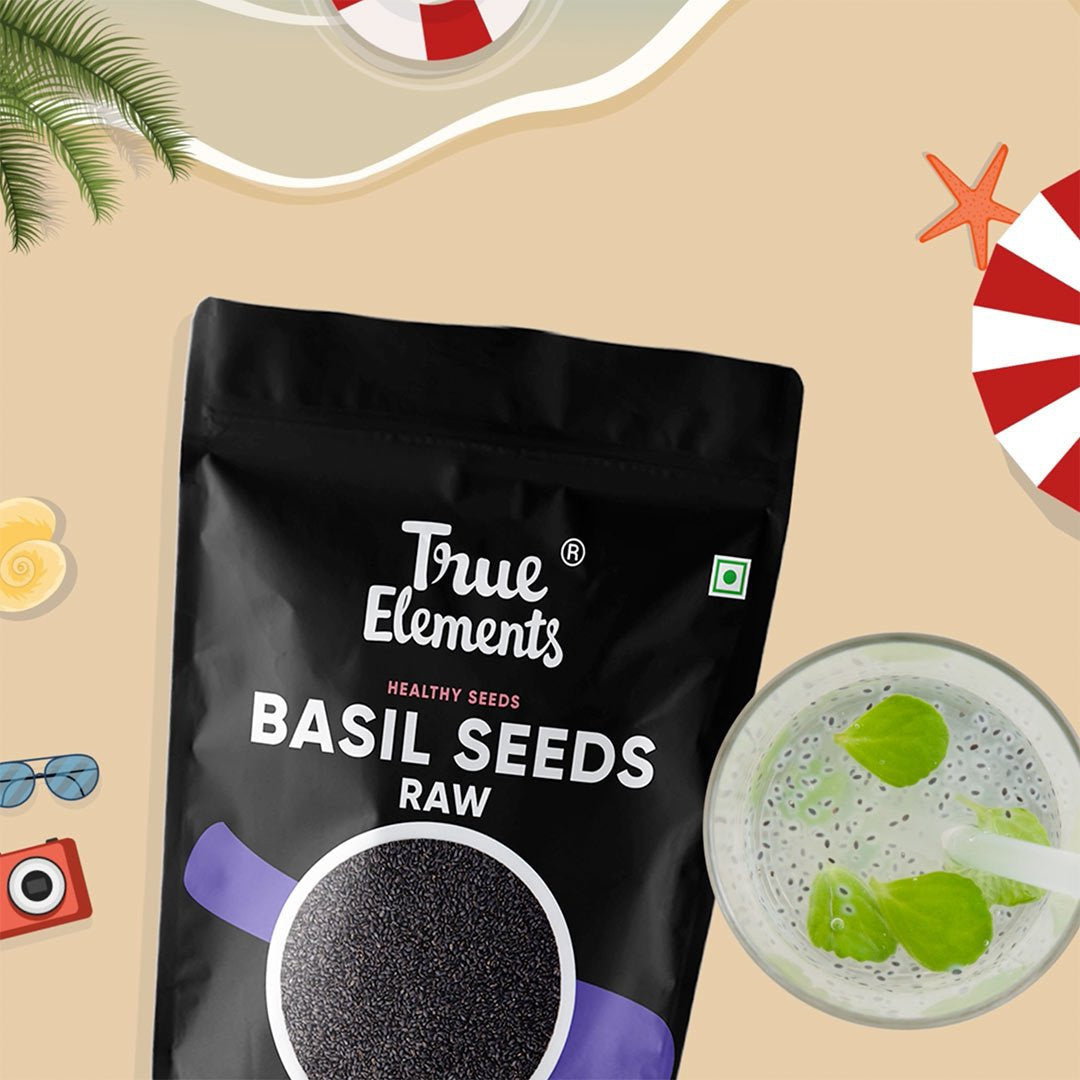 True Elements Basil Seeds / Sabja Seeds (Raw) : 250 g
