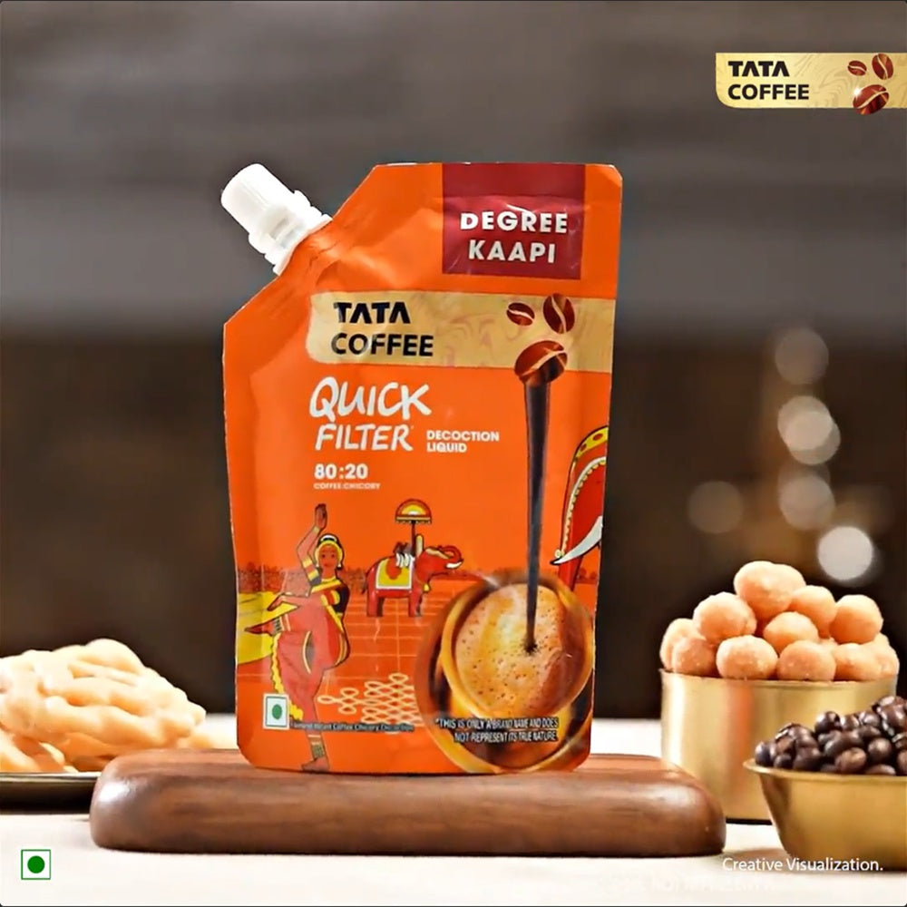 Tata Coffee Quick Decoction Premix Liquid Degree Kaapi Filter Coffee : 200 ml