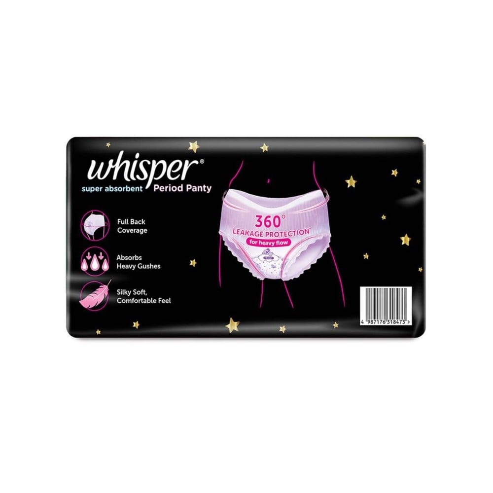 Whisper Super Absorbent Period Panty (M-L) : 1 pack (12 pieces)