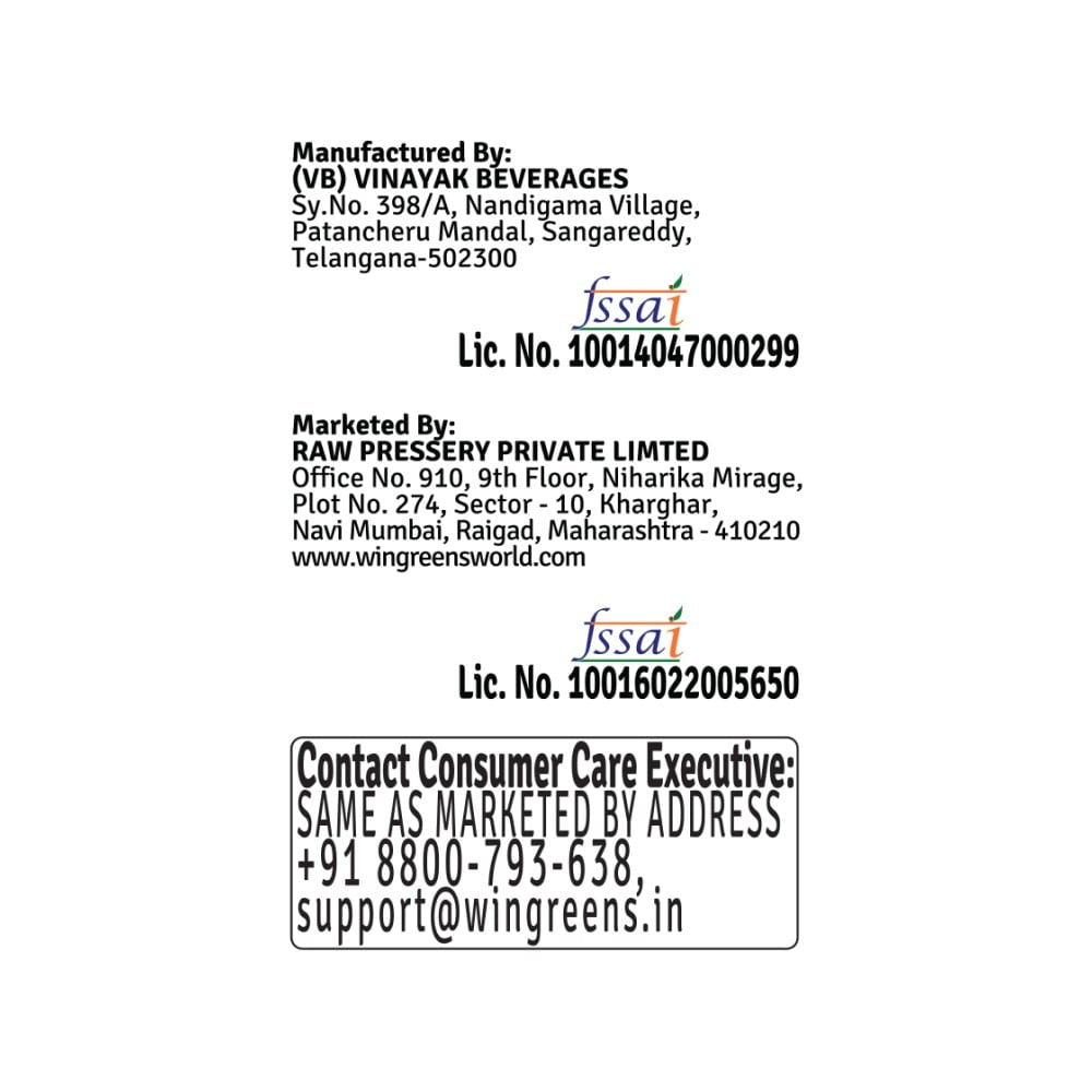 Raw Pressery Refreshers Sugarcane Juice : 750 ml