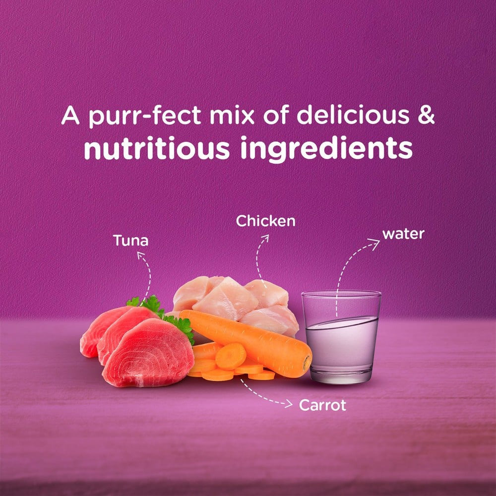 Whiskas Tasty Mix Wet Cat Food (Tuna With Kanikama And Carrot in Gravy) 1+ years : 70 g