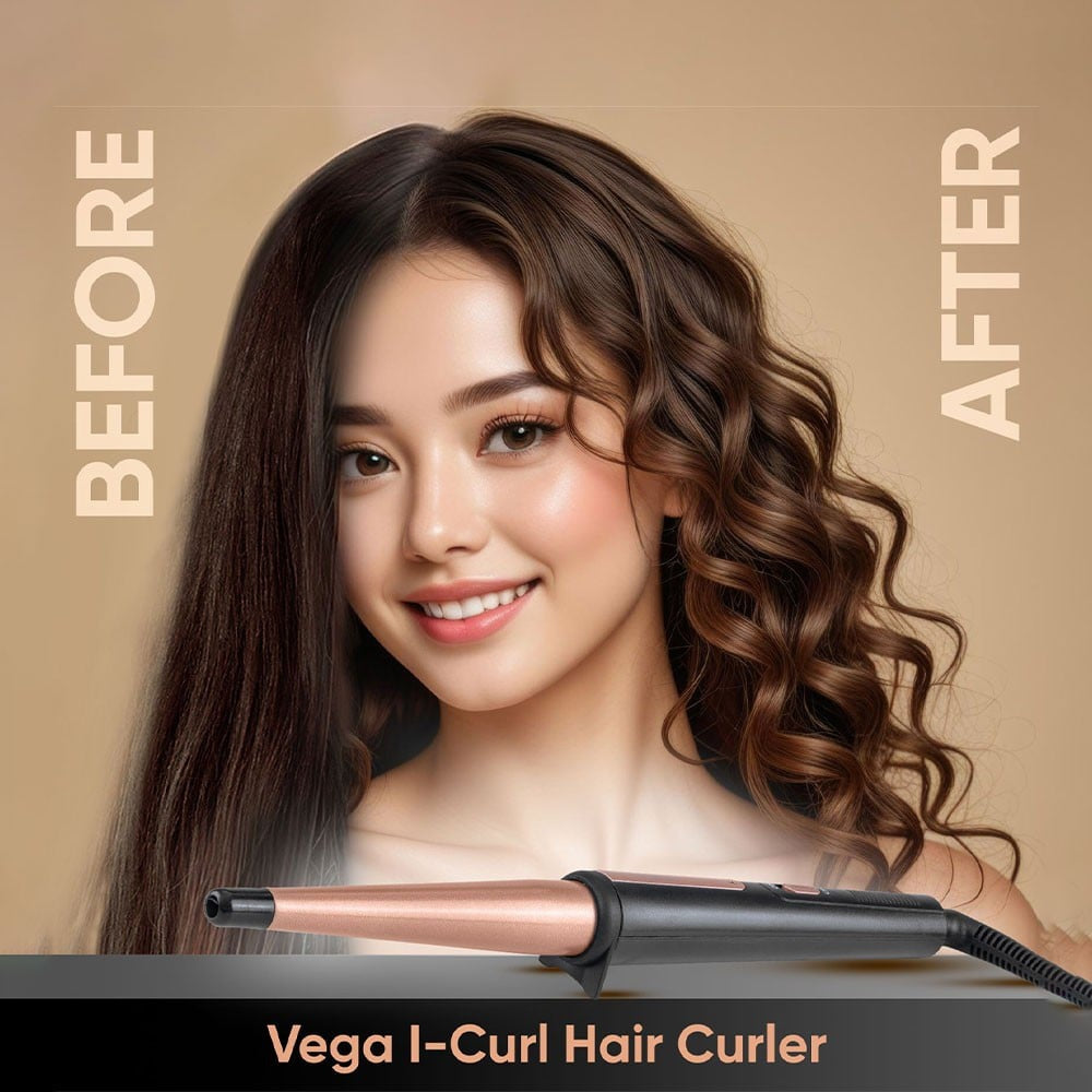 Vega I-Curl Hair Curler, VHCH-05 (Rose Gold) : 1 unit