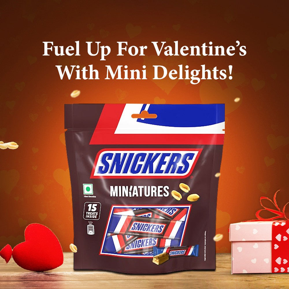 Snickers Minis Peanut Filled Valentine's Chocolate Pack : 180 g