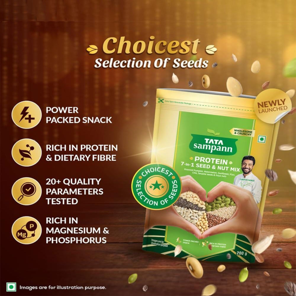 Tata Sampann Roasted Protein 7 in 1 Seed & Nut Mix : 200 g