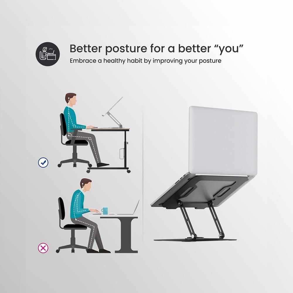 Portronics My Buddy K9 Laptop Stand (Black) : 1 unit