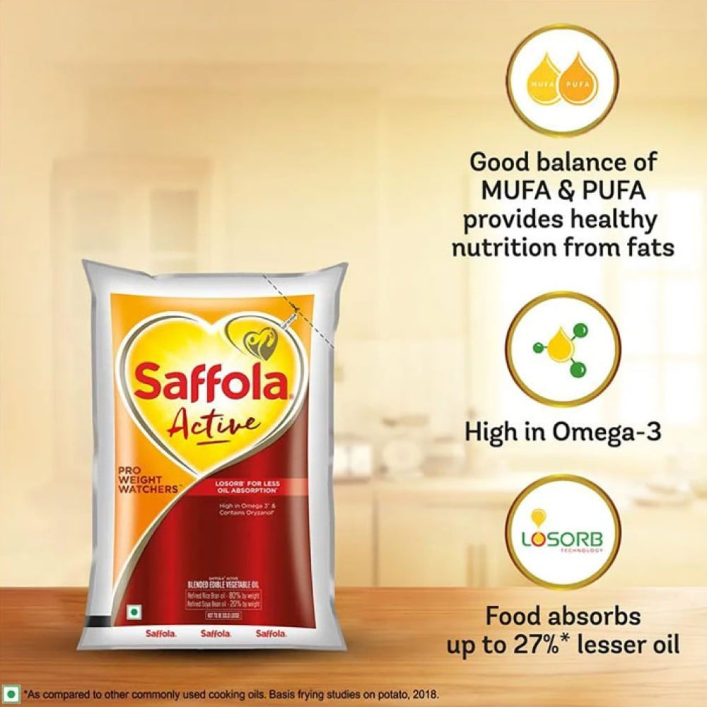 Saffola Active Pro Weight Watchers Edible Oil : 1 ltr
