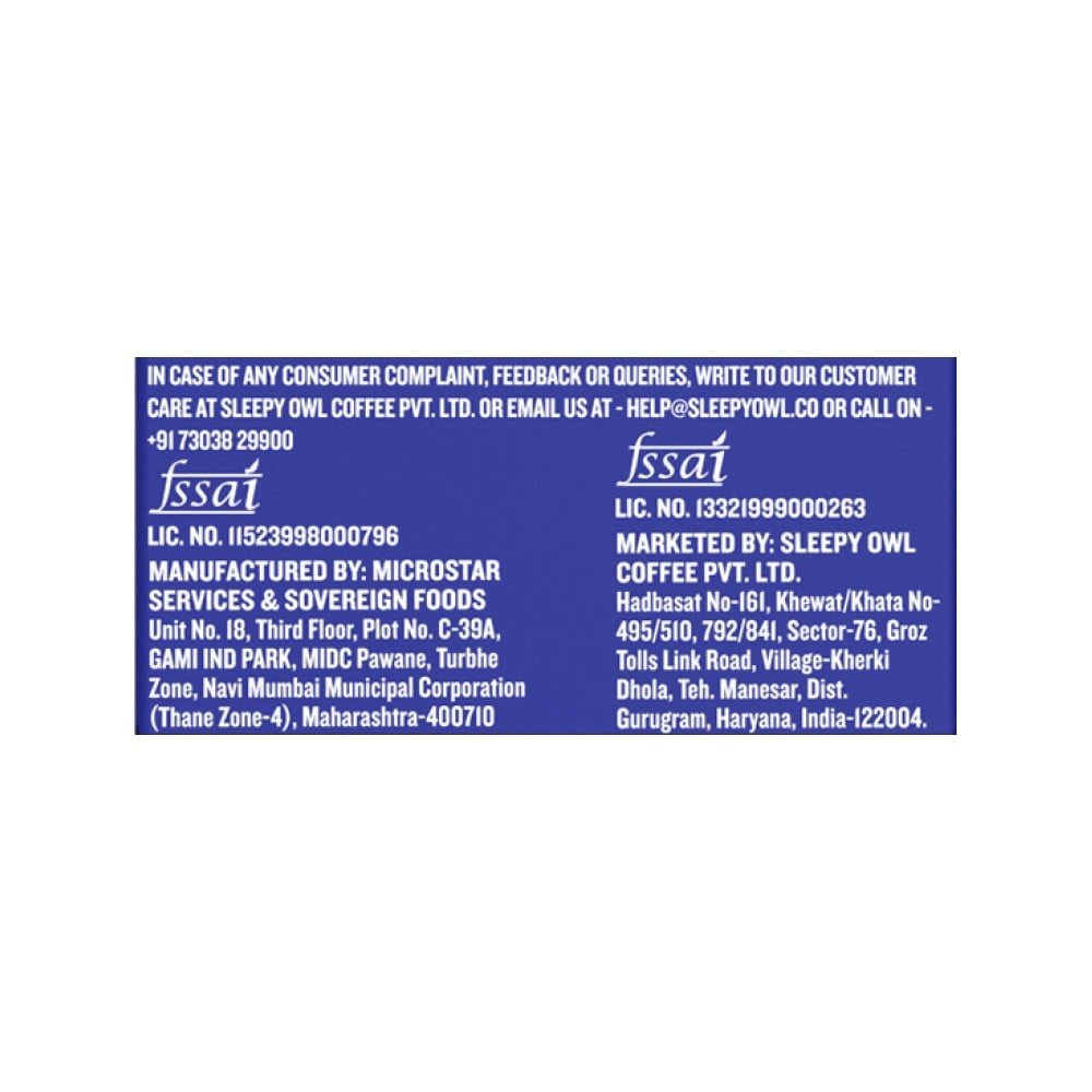 Sleepy Owl Cappuccino Instant Coffee Premix (3 in 1) : 5 x 20 g