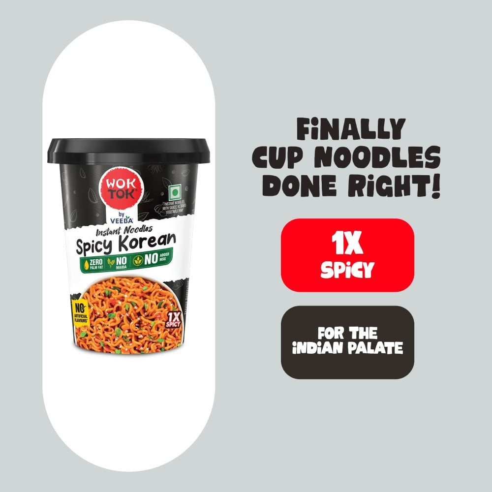 Wok Tok by Veeba Spicy Korean Instant Cup Noodles : 92.5 g