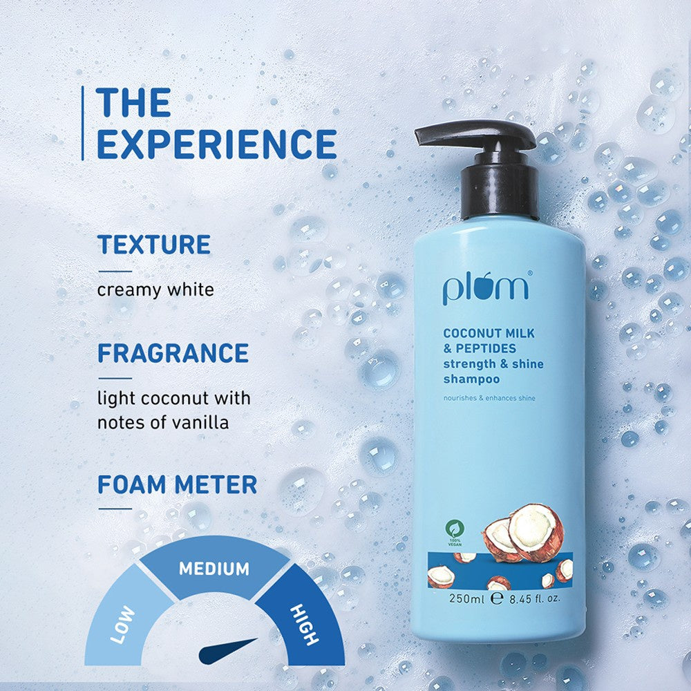 Plum Coconut Milk & Peptides Strength & Shine Shampoo : 250 ml