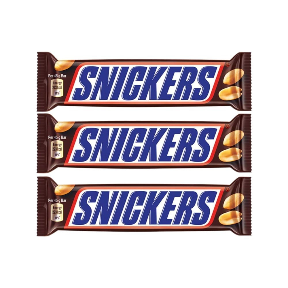 Snickers Peanut Filled Bar 45 g - Pack of 3 : 3 x 45 g