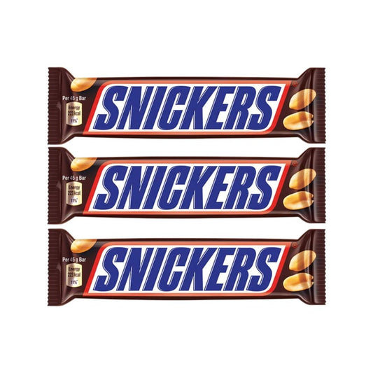 Snickers Peanut Filled Bar - Pack of 3 : 3 x 45 g