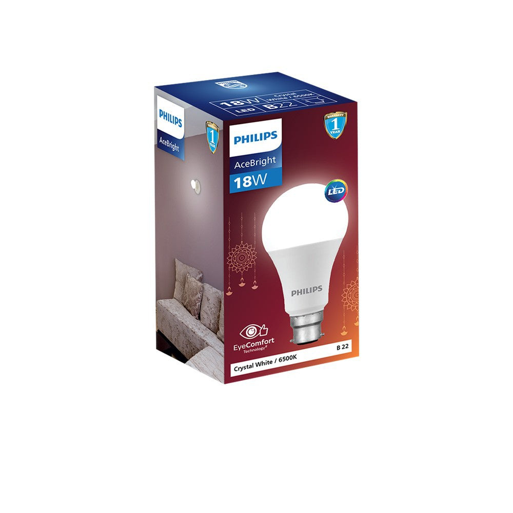 Philips Lighting AceBright 18W LED Bulb (Crystal White) : 1 unit